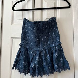 American Eagle Outfitters Blue Floral Crop Top